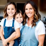 Emma Carter and her kids enjoying a delicious homemade meal