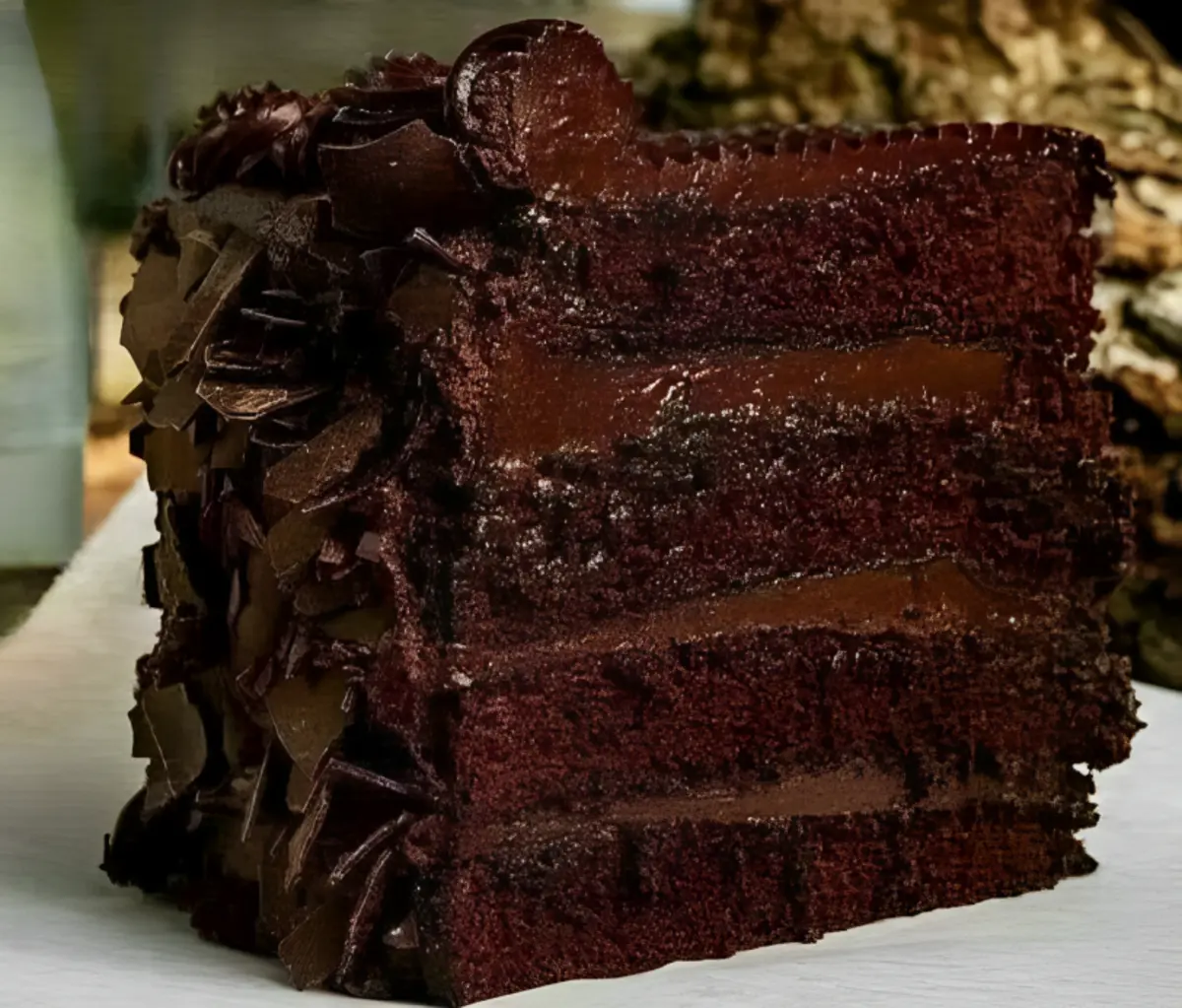 Multi-Layer Chocolate Cake with Chocolate Ganache Frosting