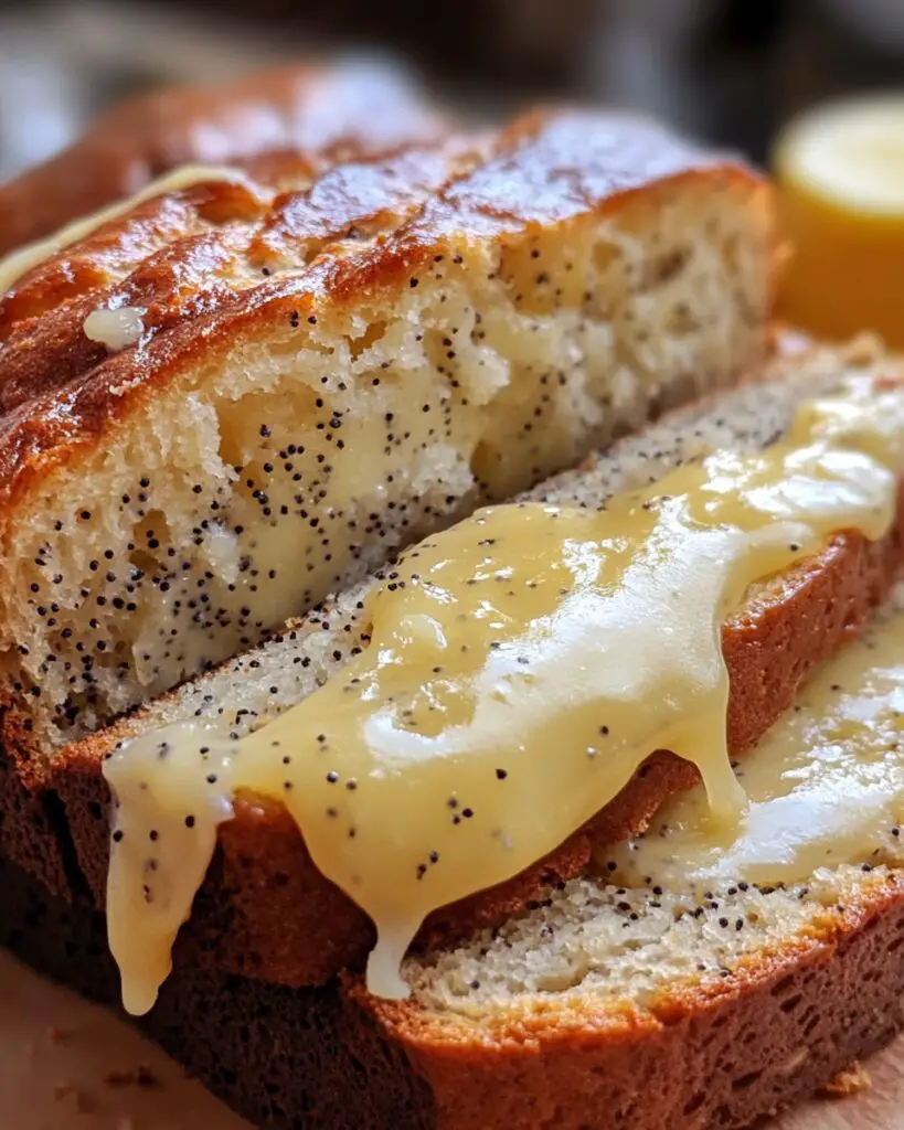 Creamy Lemon and Poppy Seed-Stuffed Banana Bread