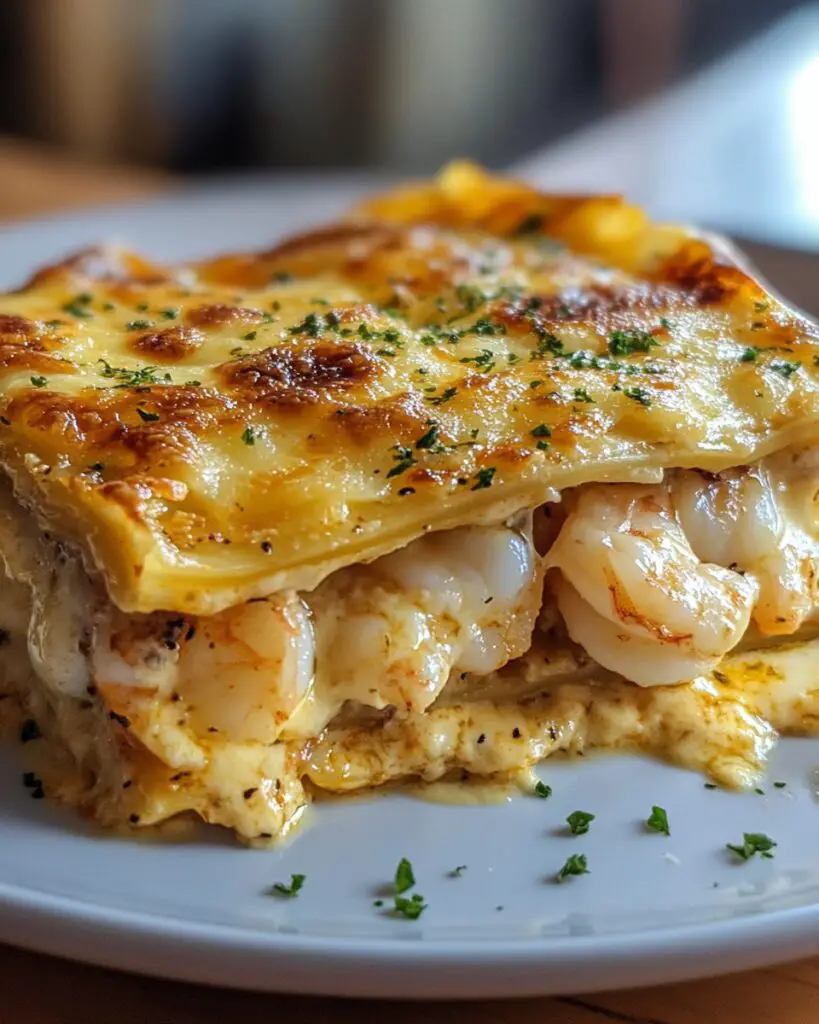 Garlic Butter Shrimp Scampi Lasagna