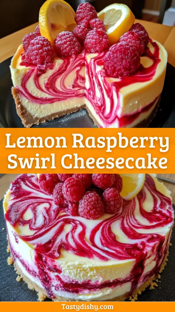 Indulge in the refreshing flavors of our Lemon Raspberry Swirl Cheesecake! This delightful dessert blends creamy cheesecake with zesty lemon and sweet raspberries for a perfect treat. Easy to make and beautiful to serve, it’s sure to impress at any gathering. Plus, the vibrant colors will brighten up your table! Don't miss out on this delicious recipe—save this pin and start baking today!