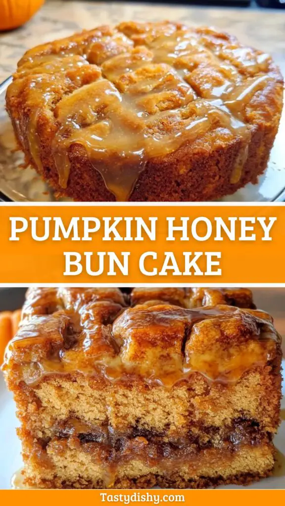 Experience the cozy flavors of fall with this Delicious Pumpkin Honey Bun Cake! This easy recipe combines moist pumpkin cake layers swirled with cinnamon and honey for a delightful twist on your favorite dessert. Perfect for sharing at gatherings or enjoying with a warm cup of coffee, this fall treat satisfies your sweet tooth and warms your heart. Don't miss out—save this pin and try making it today! 🍰✨