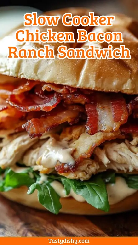 Savor the flavor with this Delicious Slow Cooker Chicken Bacon Ranch Sandwich Recipe! Perfect for busy moms, this easy-to-make meal combines tender chicken, creamy cheese, and crispy bacon, all infused with zesty ranch seasoning. Enjoy a hassle-free dinner that your family will love. Don't miss out—save this pin and try the recipe tonight for a delightful meal!