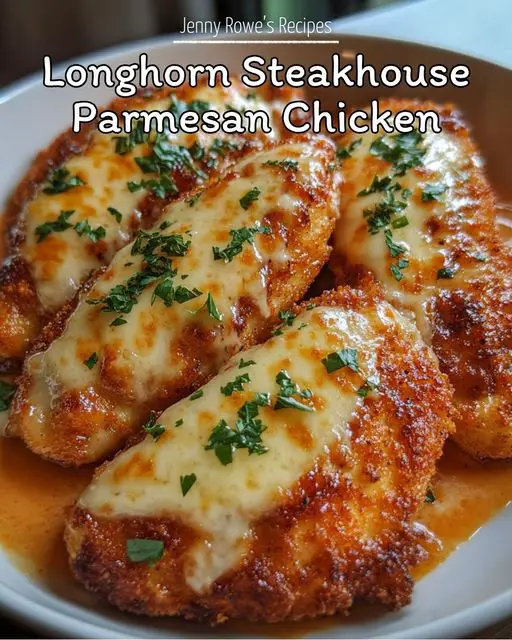 homemade Longhorn Steakhouse Parmesan Chicken. Photo from reddit. Delicious looking.