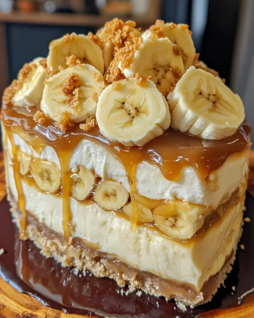 BANANA PUDDING CHEESECAKE WITH SALTED CARAMEL