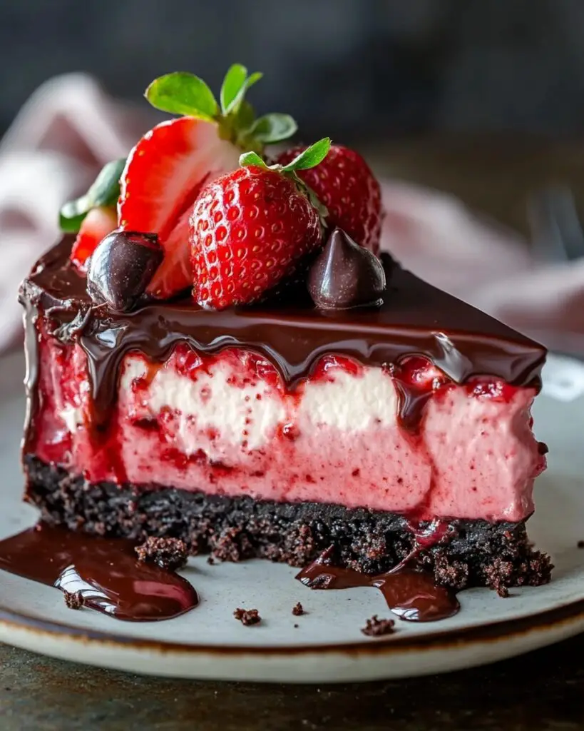 Indulge in this Decadent Chocolate Strawberry Cheesecake Recipe! Combining luscious chocolate with fresh, sweet strawberries, this dessert is perfect for any occasion. With a rich chocolate cookie crust and velvety cheesecake filling topped with vibrant strawberries, it’s a showstopper that delights every palate. Treat yourself and impress your guests—try this mouthwatering recipe today! Save this pin for your next baking adventure .