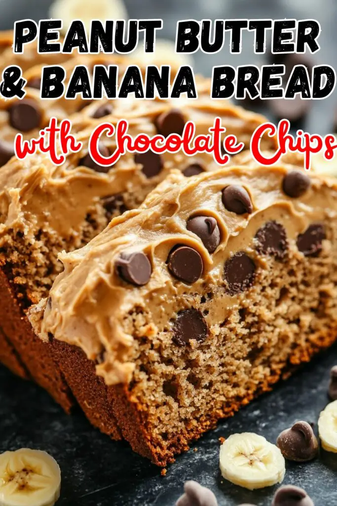 Indulge in this deliciously creamy peanut butter and banana bread with chocolate chips! Perfectly moist and filled with rich flavors, this recipe transforms overripe bananas into a sweet treat that's easy to make. Enjoy the perfect balance of peanut butter, banana, and chocolate in every bite. Give it a try today, and don’t forget to save this pin for your next baking session!