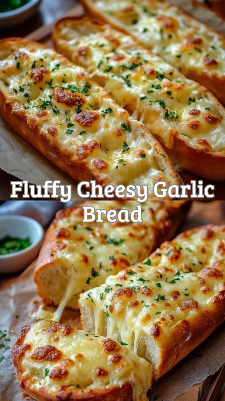 Indulge in the deliciousness of our Ultimate Fluffy Cheesy Garlic Bread Recipe! This easy-to-follow guide will help you create the perfect fluffy cheesy garlic bread that is ideal for sharing at parties or enjoying as a snack. With its rich, cheesy flavor and aromatic garlic, this recipe is a must-try for any garlic bread lover. Don't wait—save this pin and treat yourself to a warm, cheesy delight today!