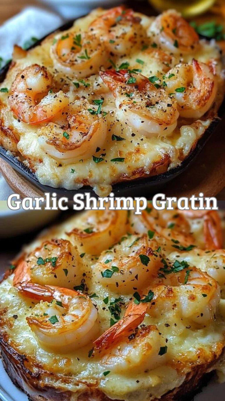 Indulge in this easy and flavorful Garlic Shrimp Gratin recipe, perfect for busy moms looking to whip up a quick dinner! Crafted with shrimp, rich garlic, and creamy cheese, this dish offers a delightful taste experience. It's not just delicious; it's also a crowd-pleaser that will impress your family! Don't miss out—save this pin and try the recipe tonight for a satisfying meal that everyone will love!