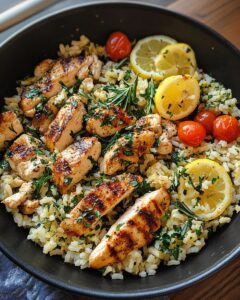 Greek Chicken and Lemon Rice (30 Minutes, One-Pot)