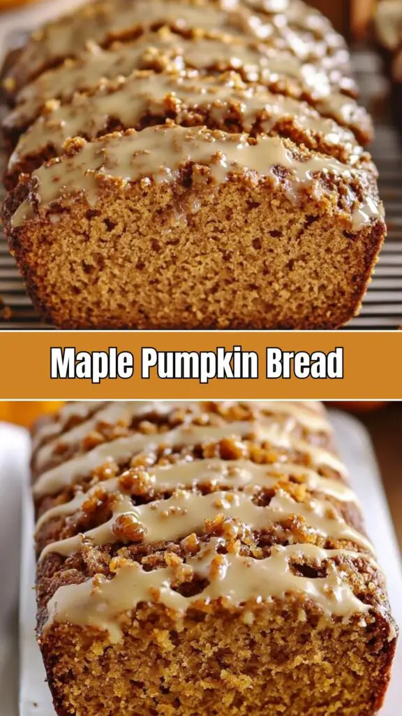 Indulge in the flavors of the season with our Delicious Maple Pumpkin Bread Recipe! This moist and flavorful loaf combines rich pumpkin puree, warm spices, and a delightful maple glaze, creating the perfect autumn treat. Enjoy each slice warm from the oven with a cup of coffee or tea. It’s not just a dessert; it's a cozy experience! Try this recipe today and make your fall extra special—save this pin for your baking inspiration!