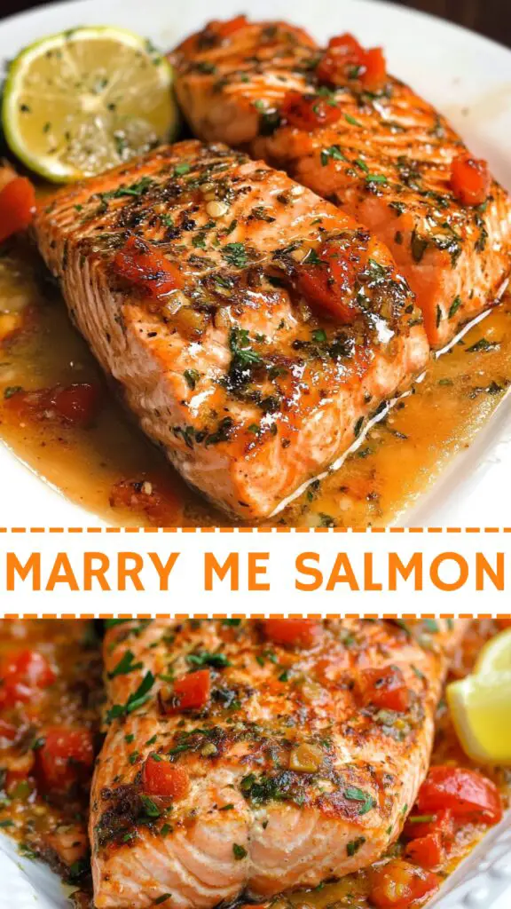 Discover the delightful "Marry Me Salmon" recipe that’s sure to impress! This dish combines rich salmon with a creamy sauce, perfect for date nights or special occasions. It's easy to make and packed with flavor, making it a must-try for seafood lovers. Ready to wow your taste buds? Save this pin and try it today!