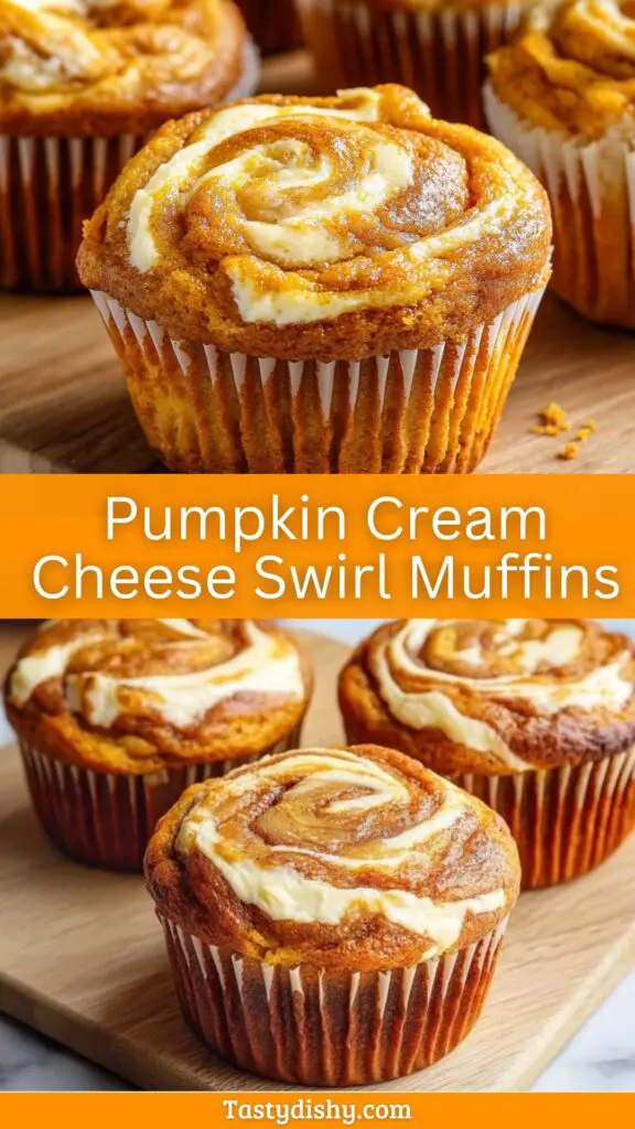 Indulge in these delicious Pumpkin Cream Cheese Swirl Muffins! Perfect for fall, they combine the rich flavors of pumpkin and creamy cheesecake for a moist, delightful treat. Enjoy these muffins for breakfast or as a snack. They're easy to make and sure to impress! Save this pin now and try the recipe today for a seasonal delight!