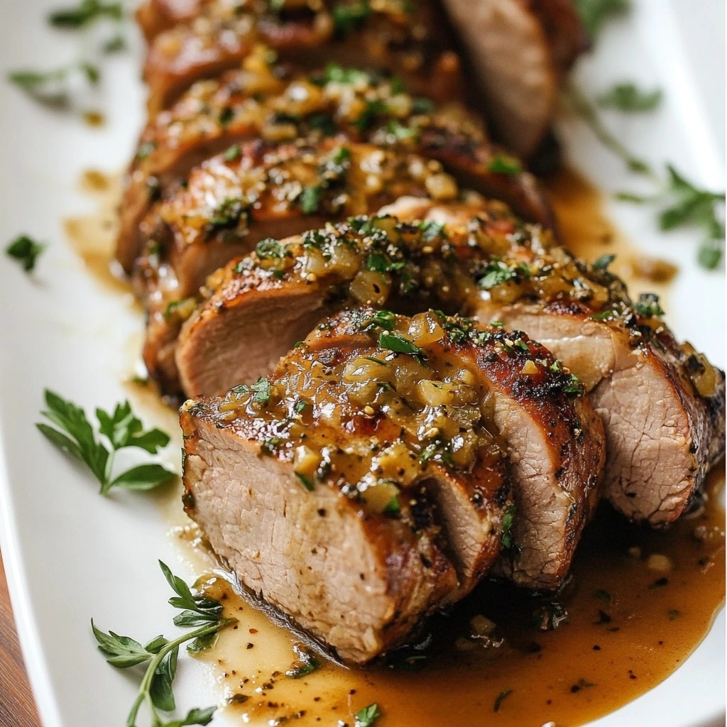 Elevate your dinner with this Savory Dijon Pork Tenderloin recipe! This quick and delicious dish features tender pork marinated in zesty Dijon mustard, ready in just 40 minutes. Perfect for busy weeknights, it's a meal your family will adore. Easy to prepare, it pairs wonderfully with your favorite sides. Don’t miss out on this flavor-packed recipe—save the pin and try it tonight!