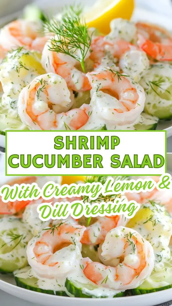 Dive into this delightful Shrimp Cucumber Salad with Creamy Lemon & Dill Dressing! It's a refreshing and healthy choice, packed with protein and vibrant flavors. Perfect for summer picnics or a light dinner. Don’t miss out on this tasty recipe—save this pin and try it today!