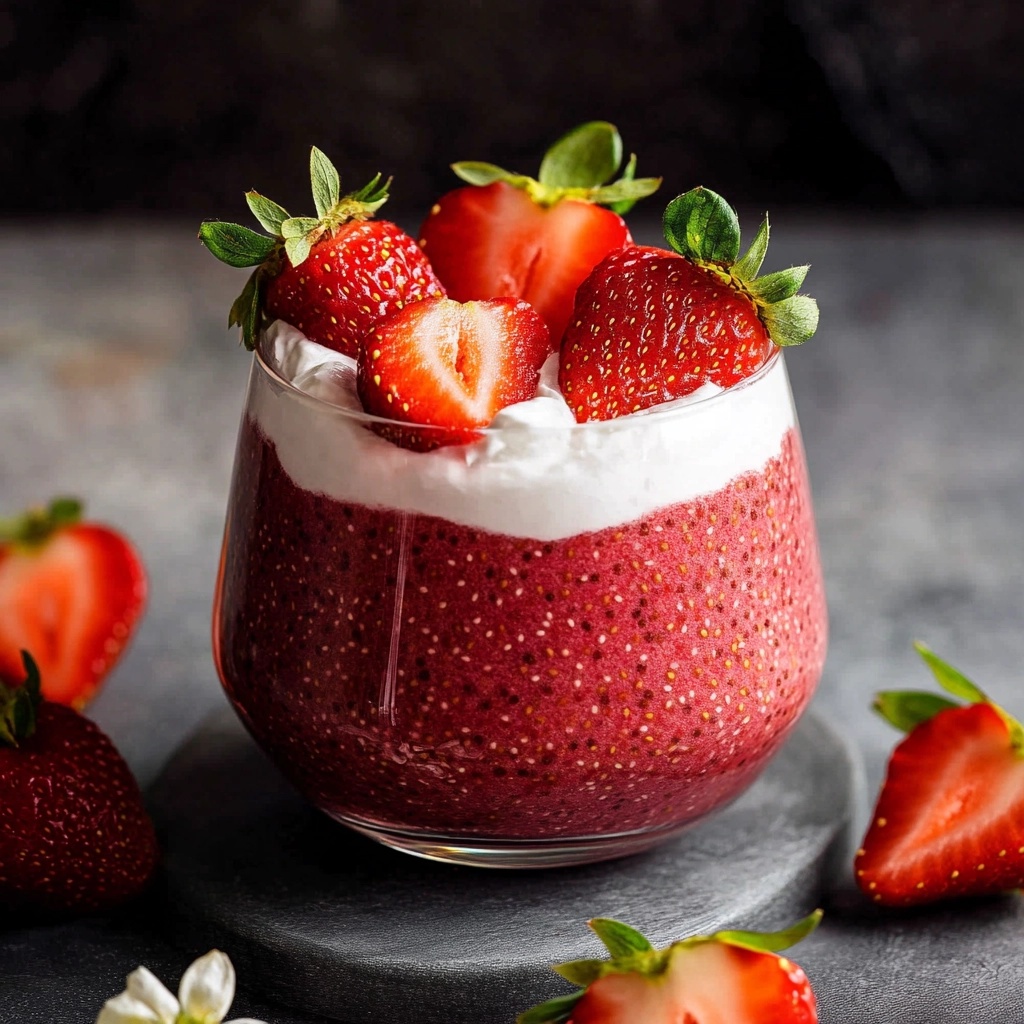 Indulge in this delicious Strawberry Chia Pudding that’s not only tasty but also packed with health benefits! Rich in fiber, omega-3s, and antioxidants, this dessert is perfect for breakfast or a snack. It's easy to make and refreshing! Ready to whip up a healthy treat? Save this pin and try the recipe today!